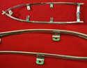 I believe these are 1969 GTO , might be 1970 door edge guards, straightened and polished.  Between a #9 and #10, stunning show quality.
